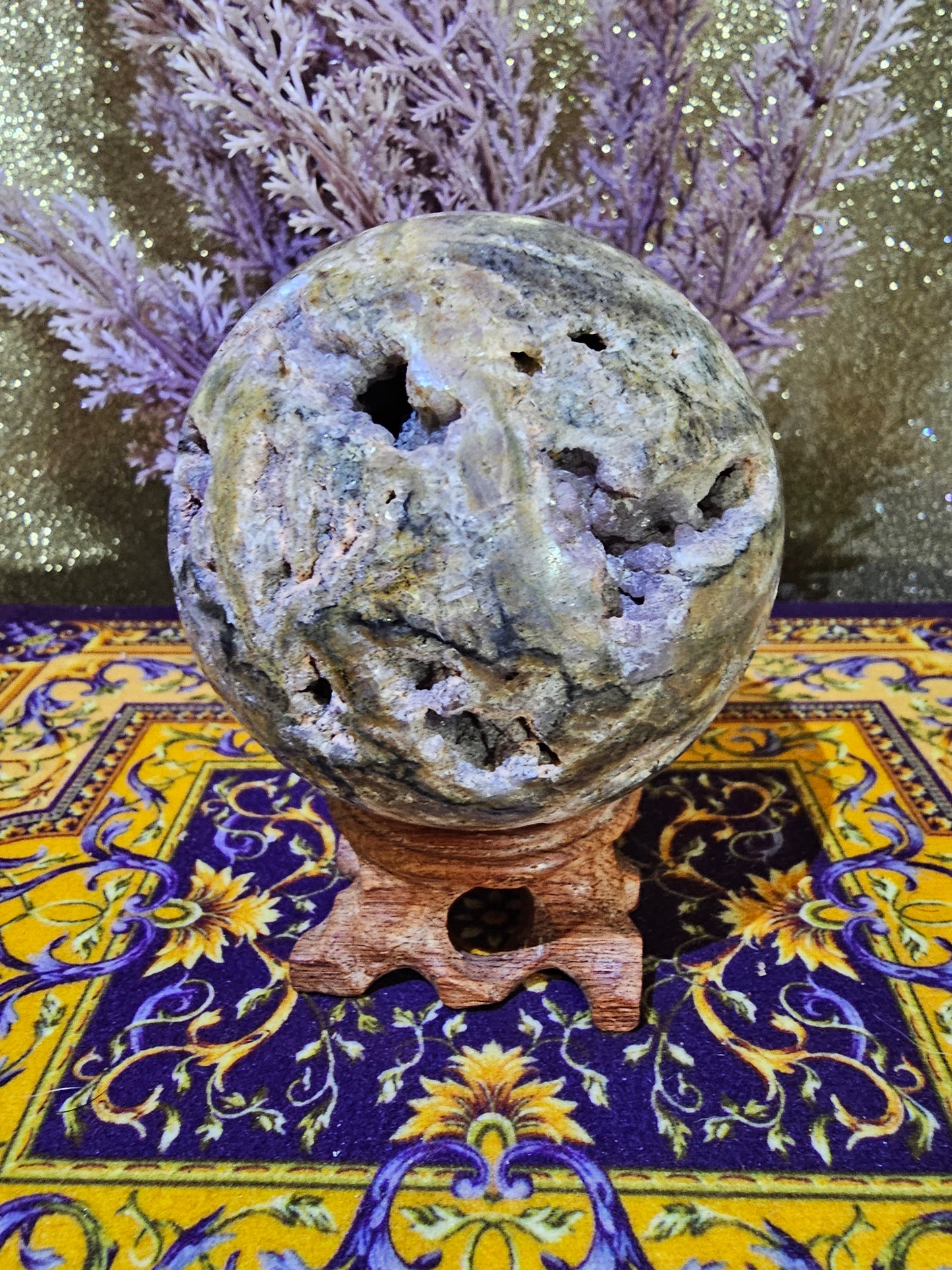 Sphalerite Sphere with Fluorite