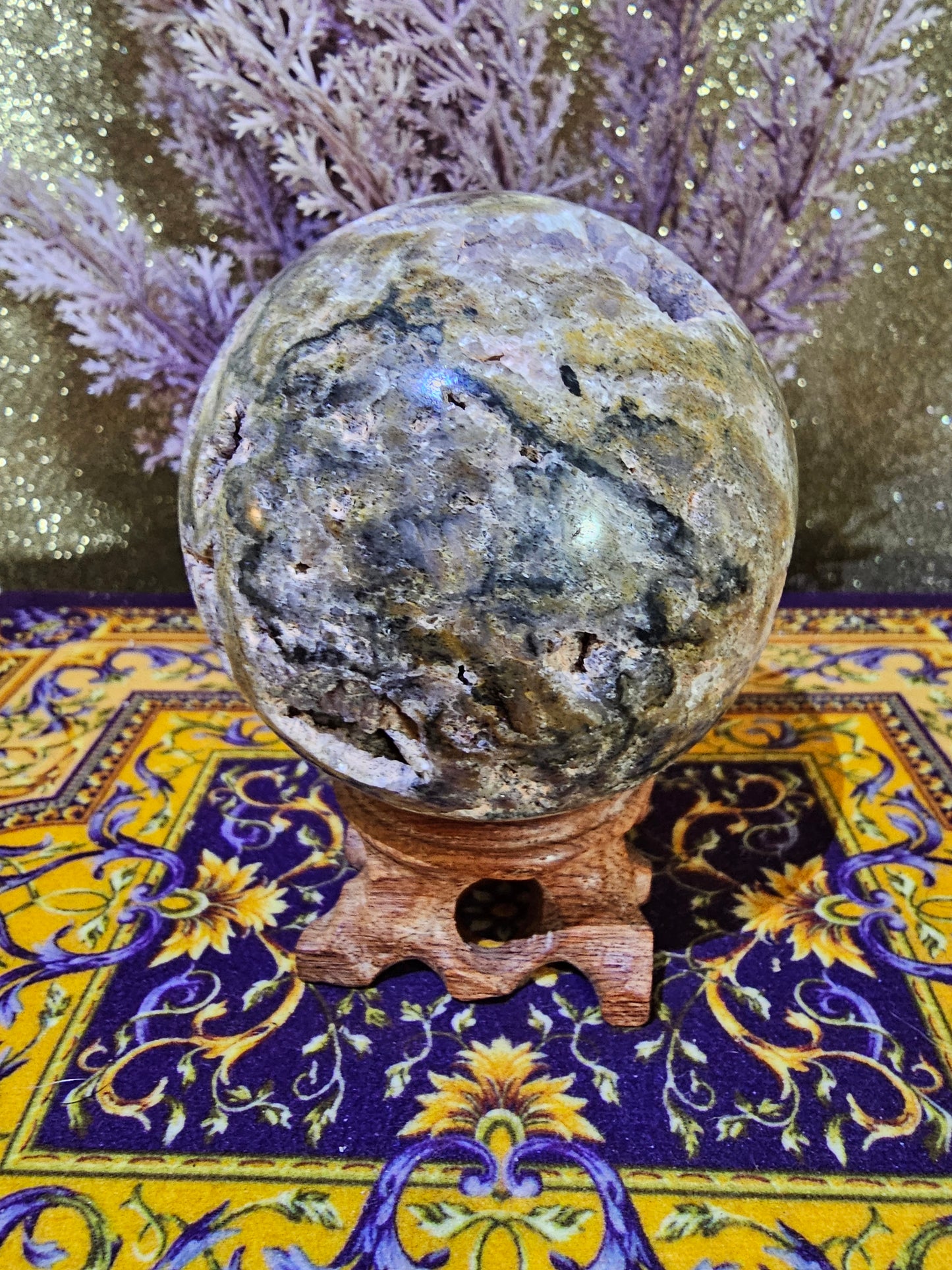 Sphalerite Sphere with Fluorite
