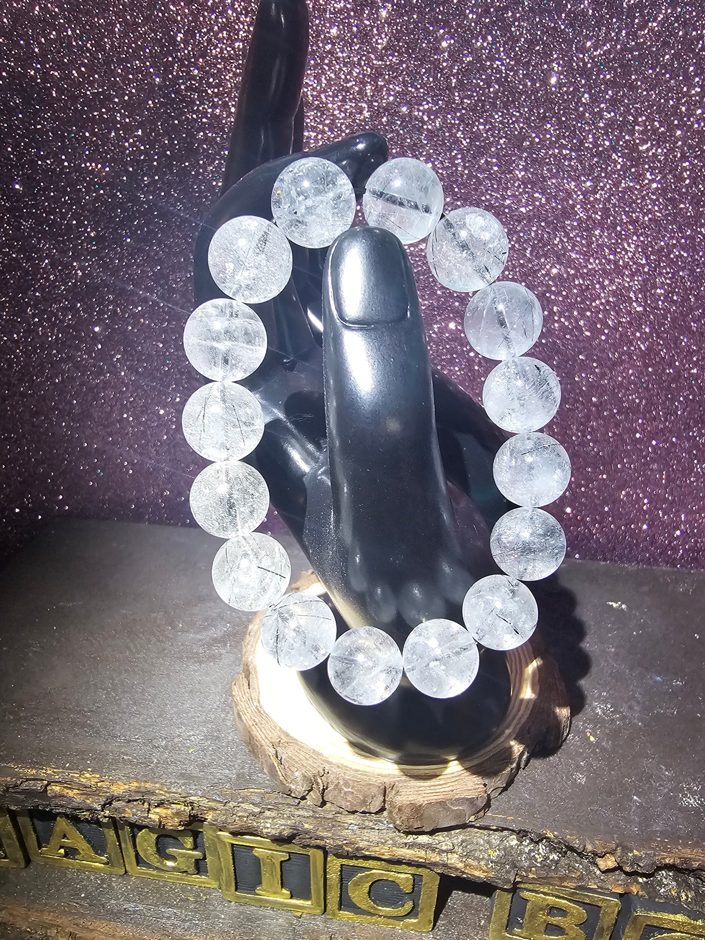 Black Rutile Quartz Bracelet