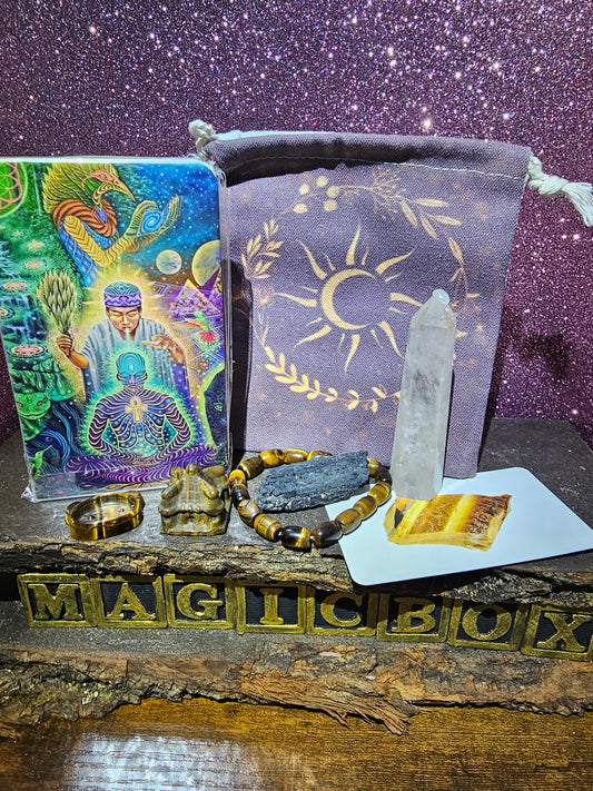 Tiger's Eye MagicBox Crystal Gift Set Bundle