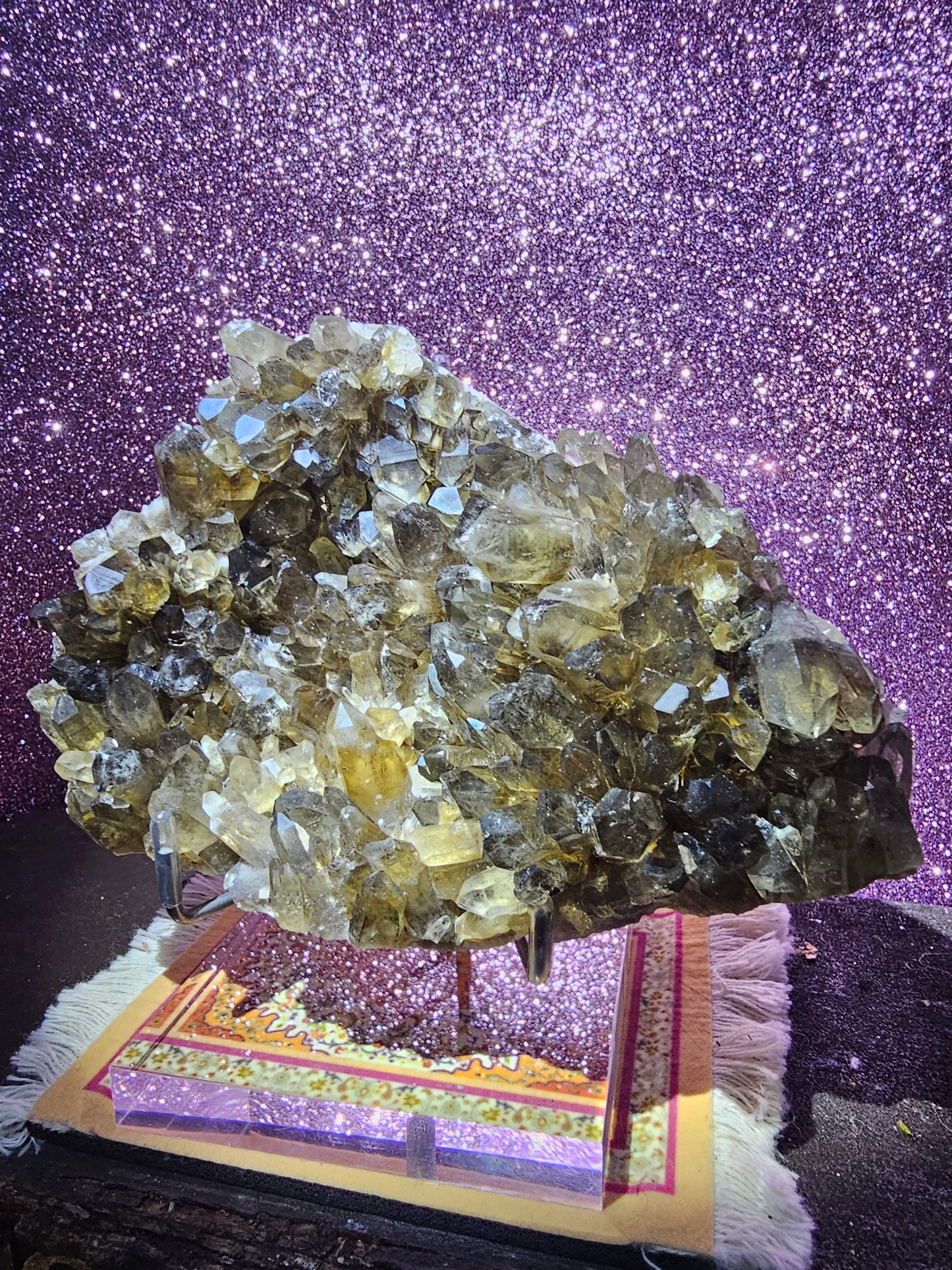 Smoky Quartz Specimen with Stand