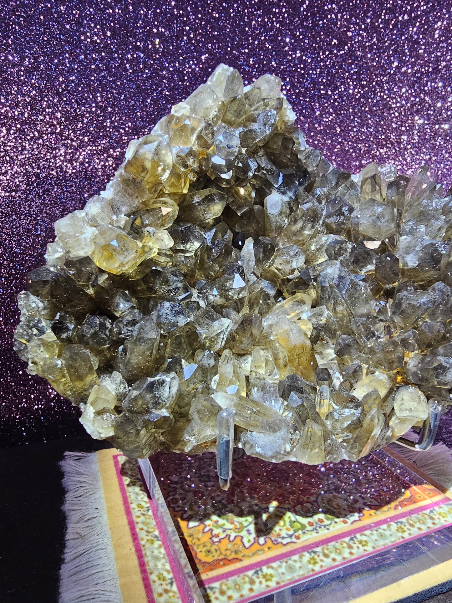 Smoky Quartz Specimen with Stand