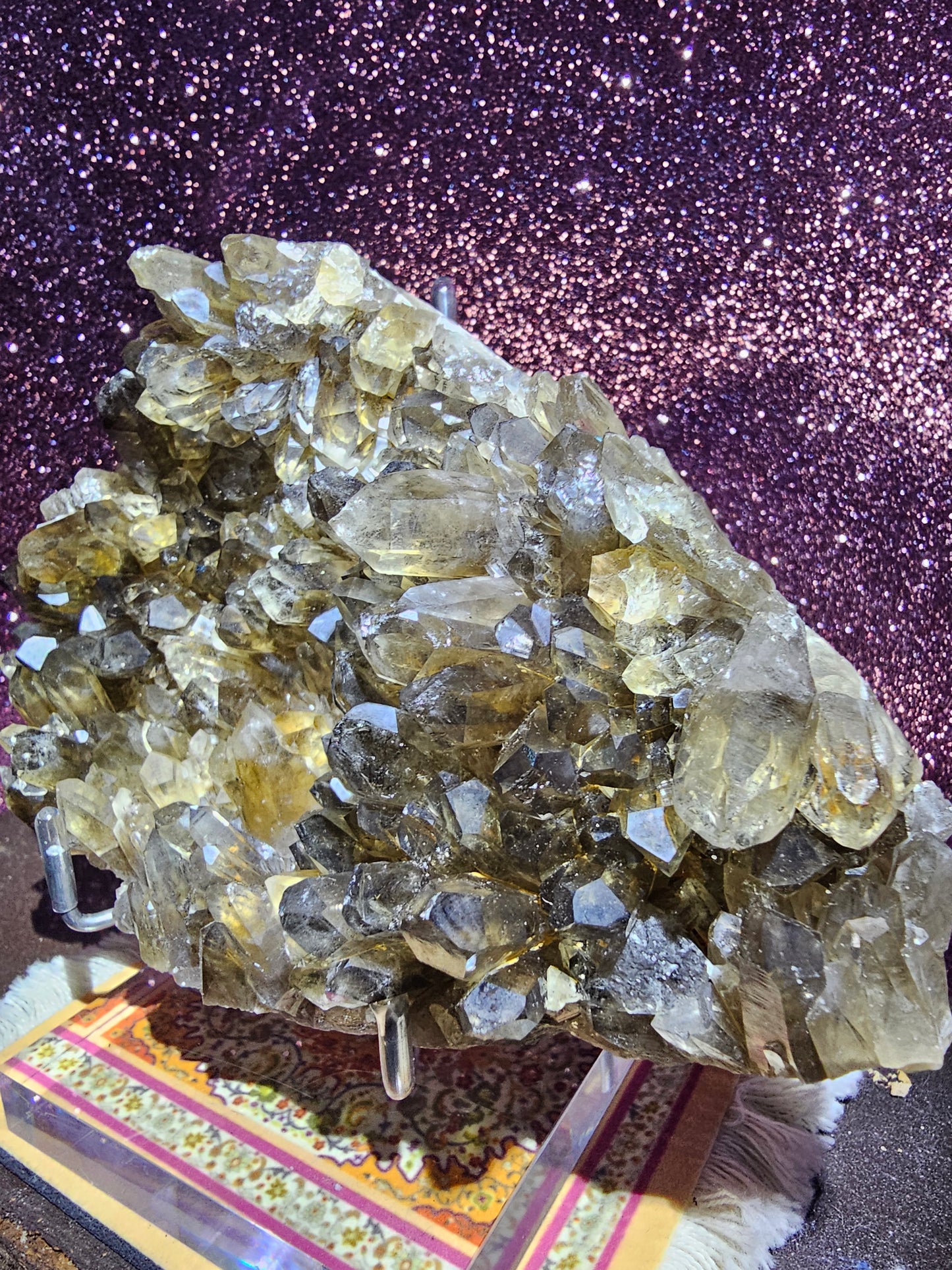 Smoky Quartz Specimen with Stand
