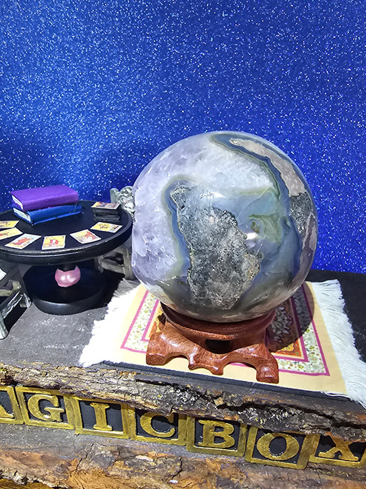 Amethyst Agate Sphere