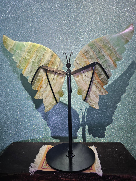 Green Onyx Butterfly Wings