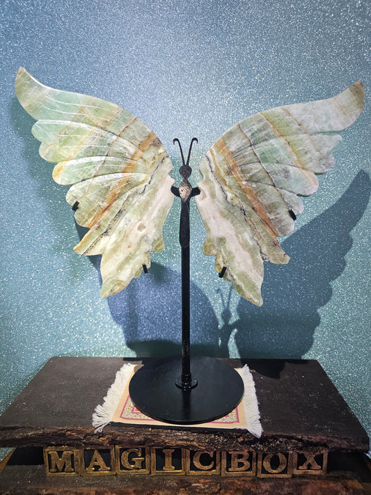 Green Onyx Butterfly Wings