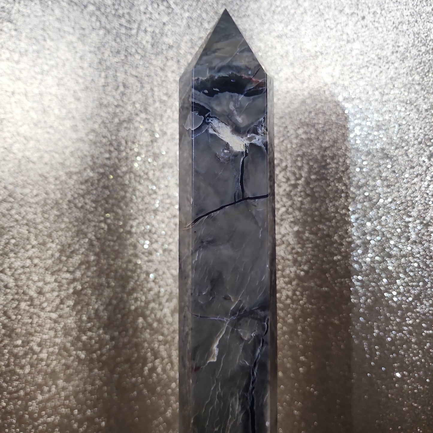 13inch tall Volcanic Agate Tower - MagicBox Crystals