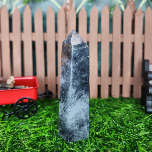 Tourmaline Quartz Tower - MagicBox Crystals