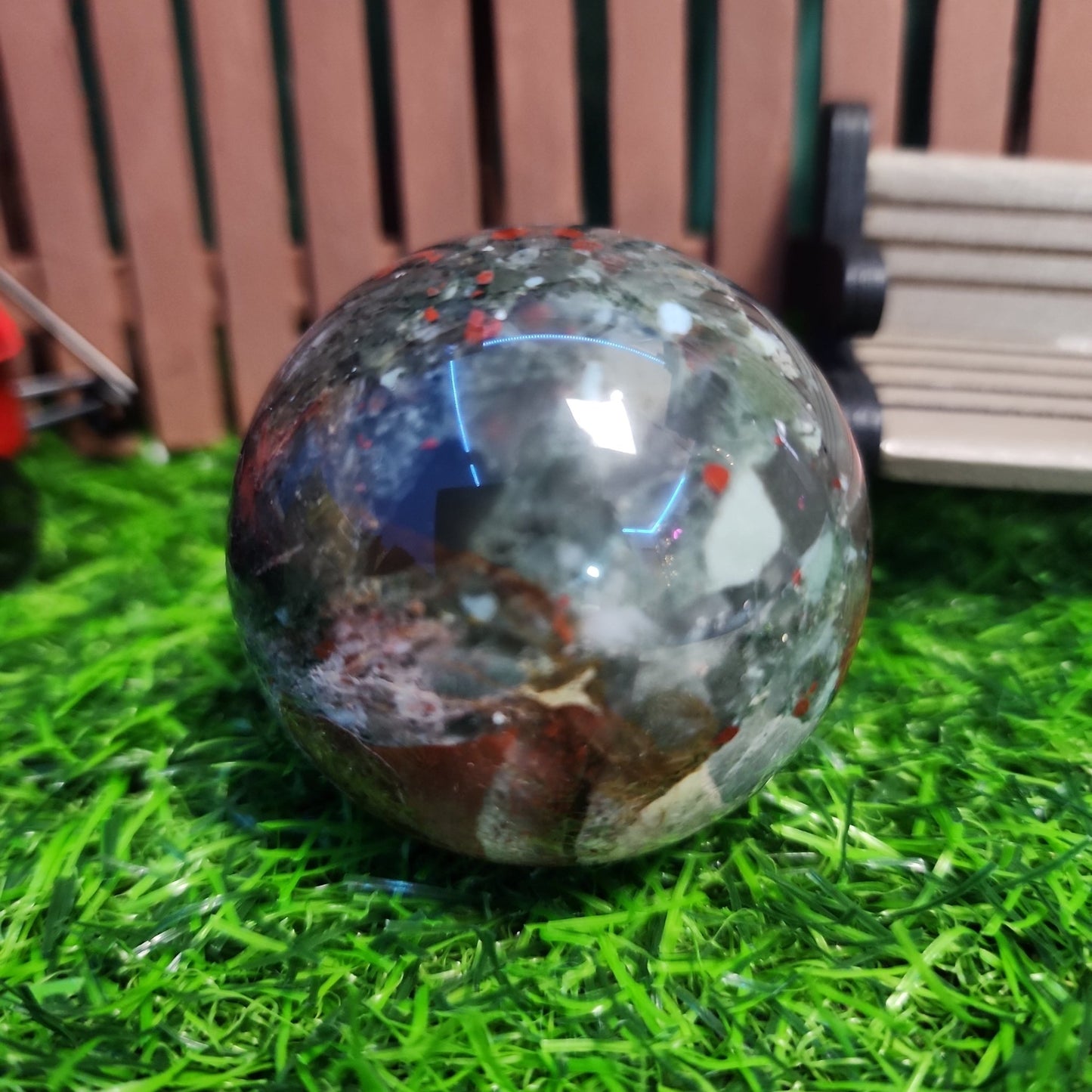 African Bloodstone Sphere - MagicBox Crystals