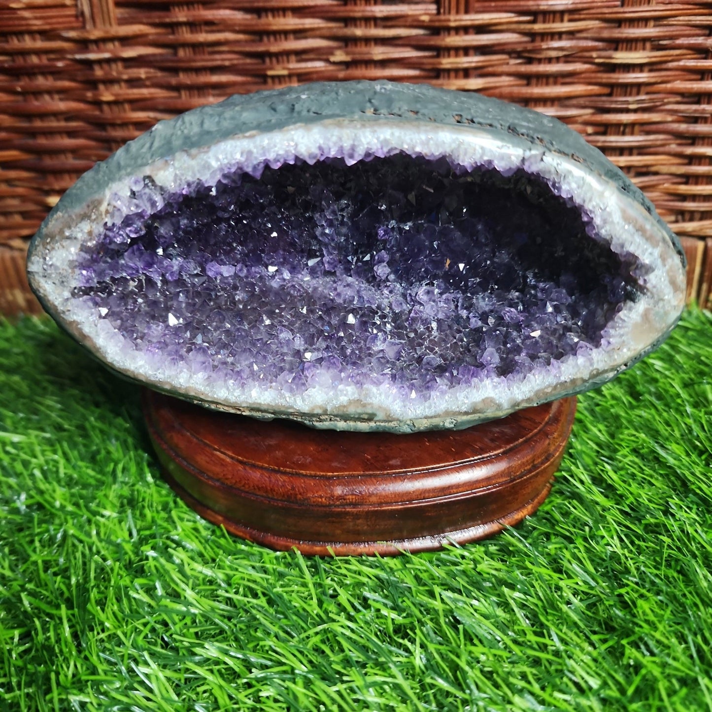 Amethyst Geode with Stand - MagicBox Crystals