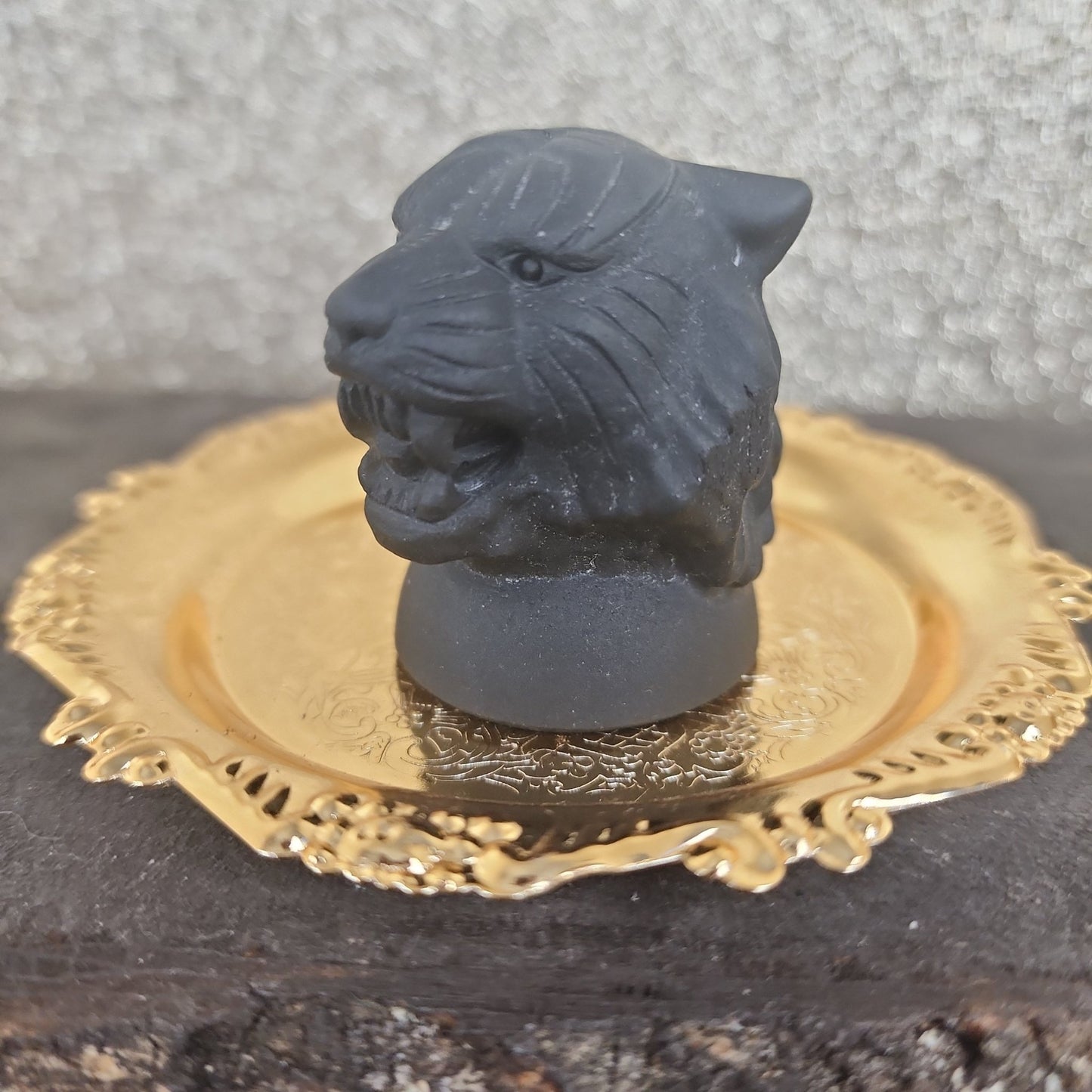 Black Chalcedony Tiger Head - MagicBox Crystals