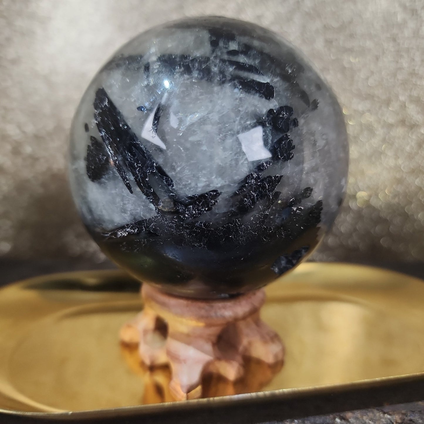 Black Tourmaline Sphere - MagicBox Crystals