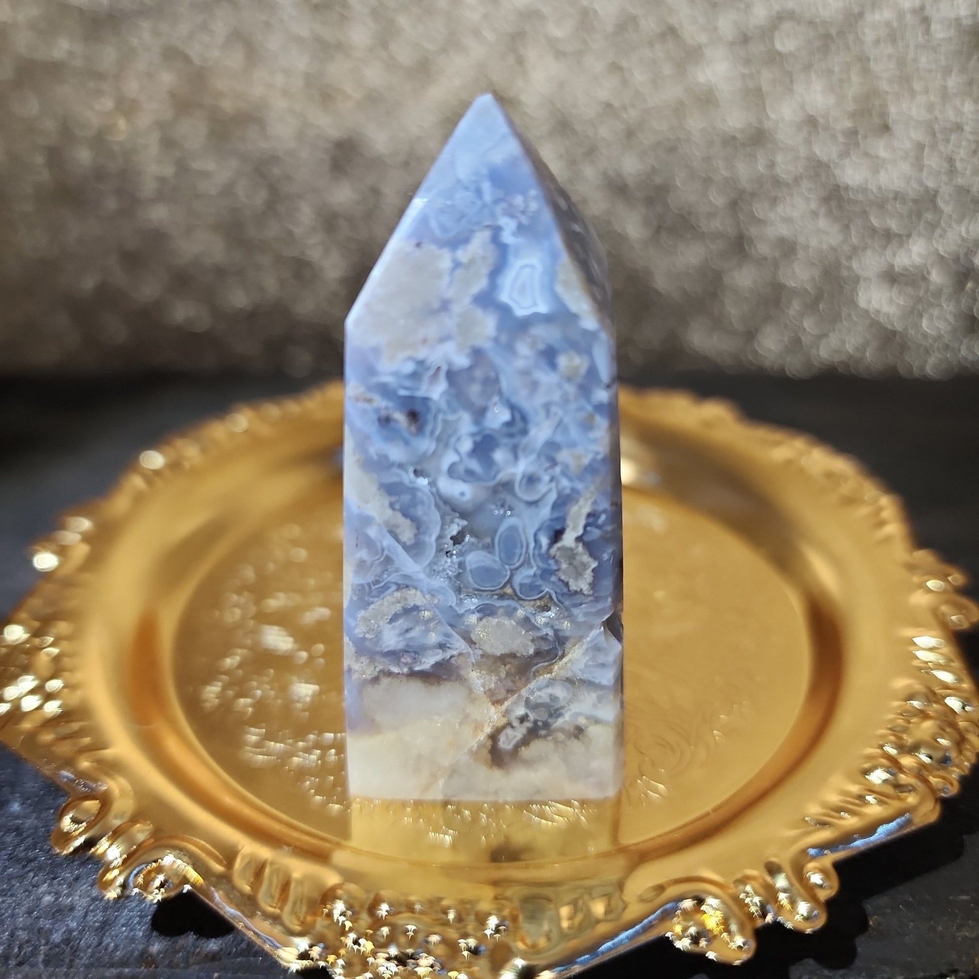 Blue Agate Tower - MagicBox Crystals
