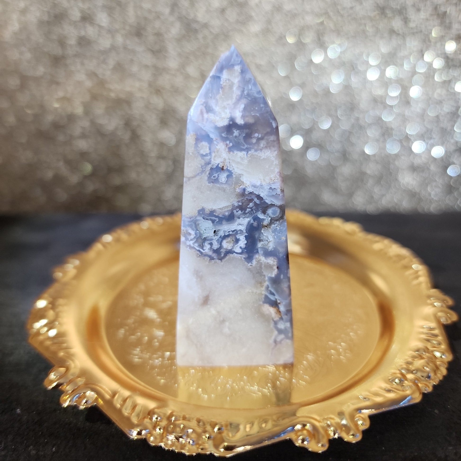 Blue Agate Tower - MagicBox Crystals