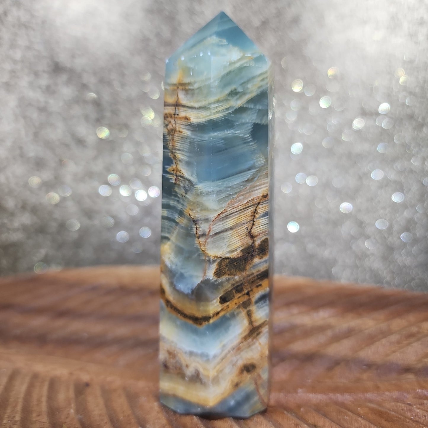 Blue Onyx Tower - MagicBox Crystals