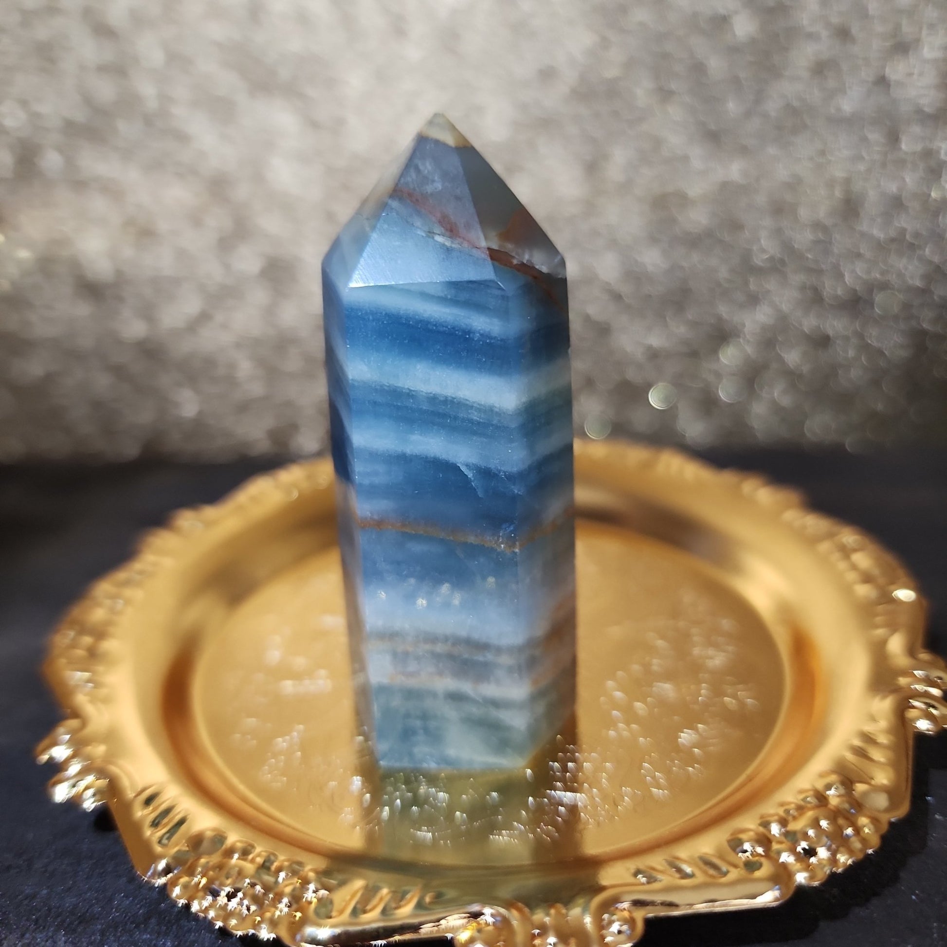 Blue Onyx Tower - MagicBox Crystals