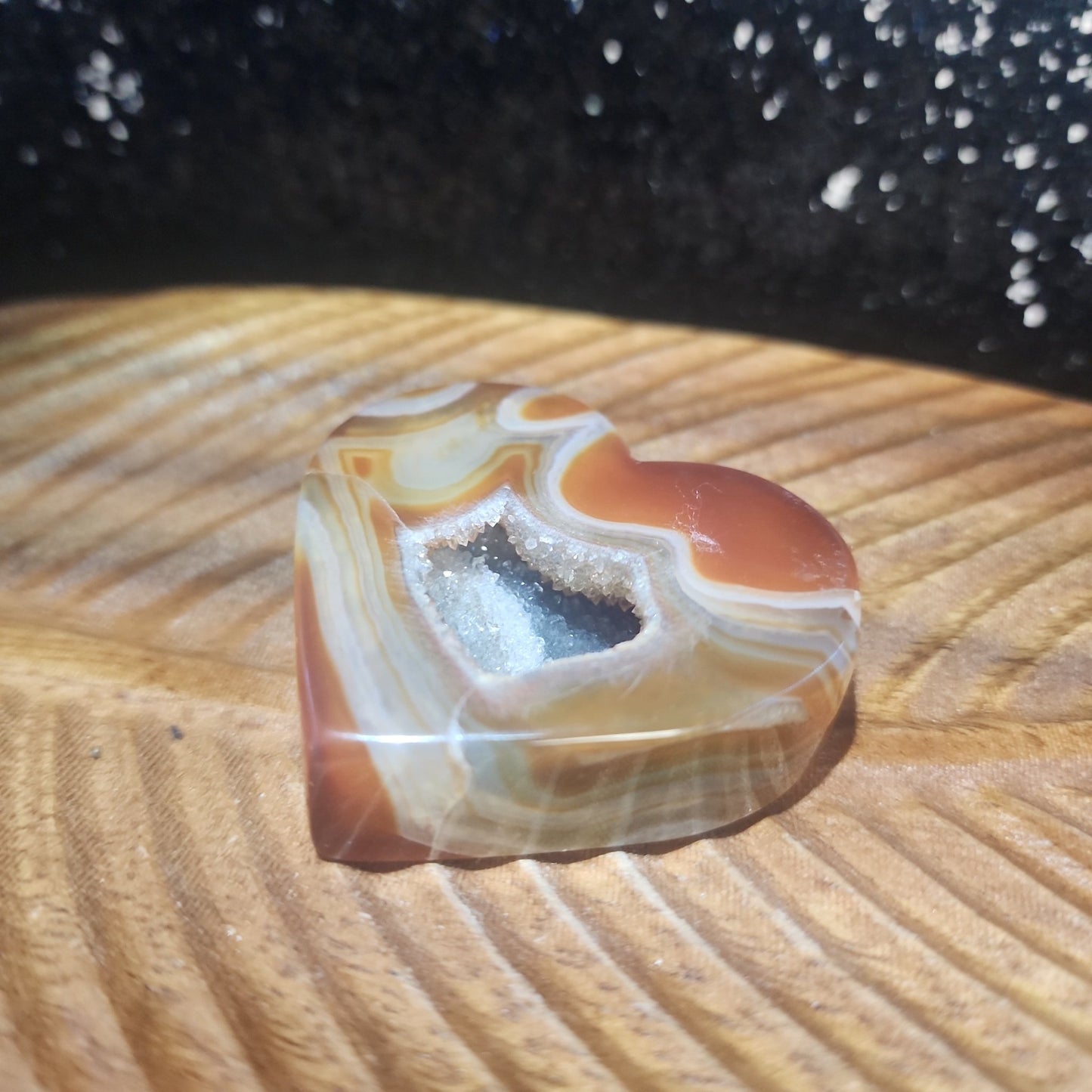 Carnelian Agate Heart - MagicBox Crystals