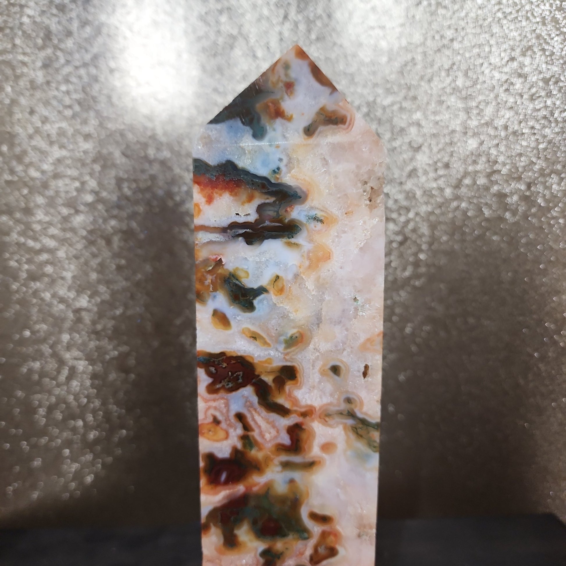 Carnelian Moss Agate Tower - MagicBox Crystals