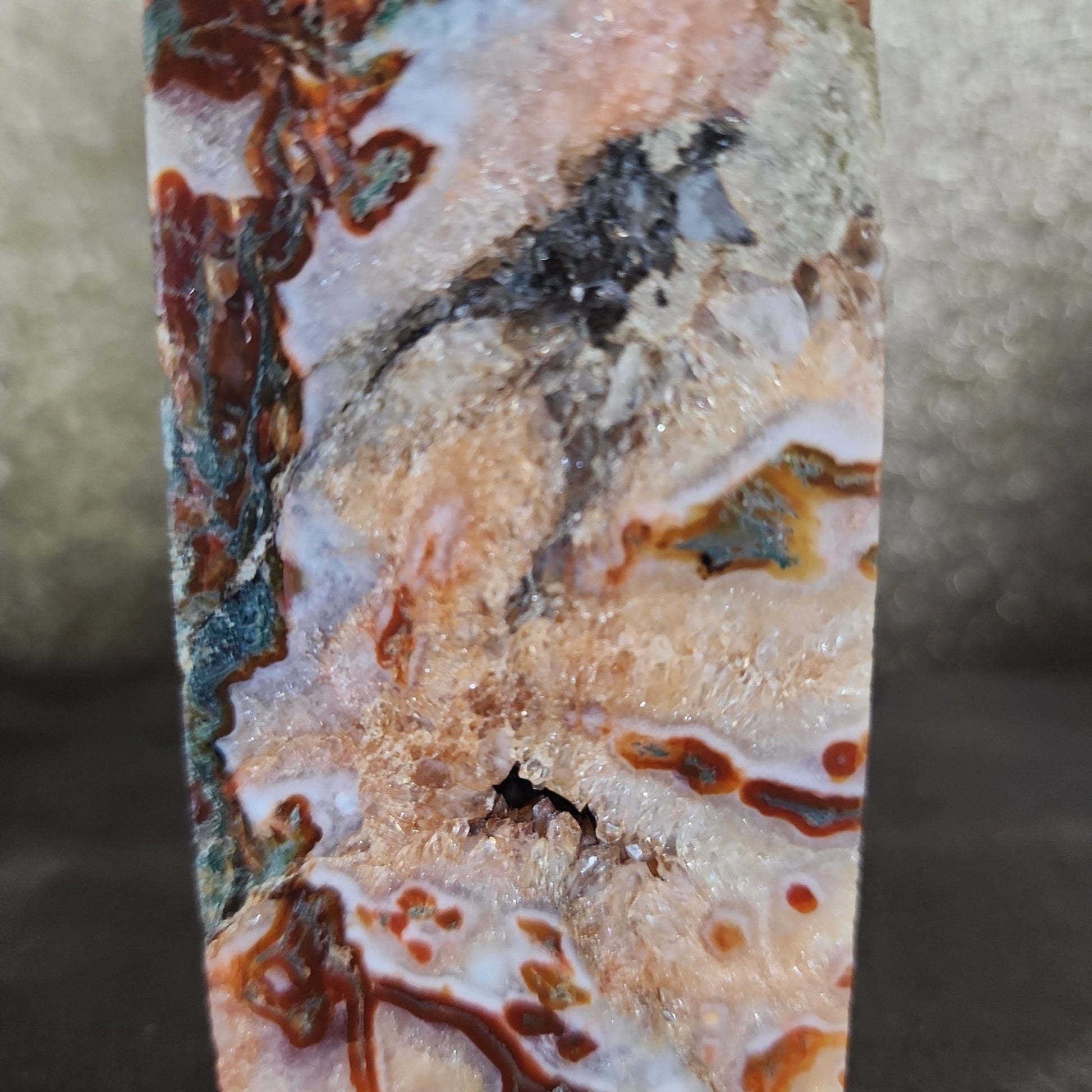 Carnelian Moss Agate Tower - MagicBox Crystals