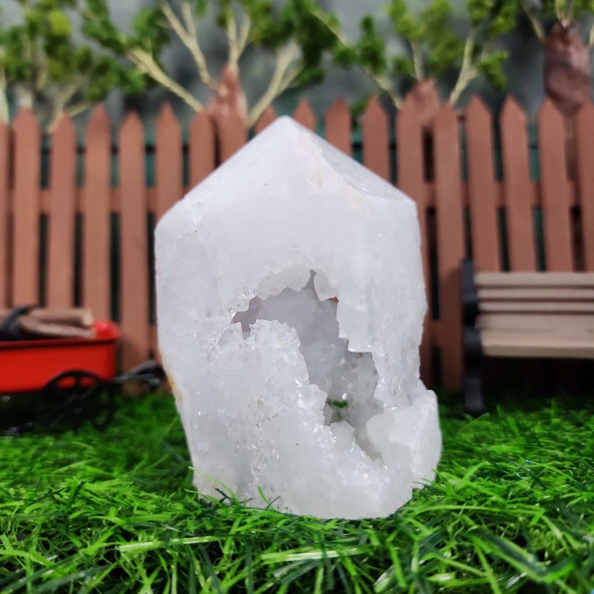 Clear Quartz Druzy House - MagicBox Crystals