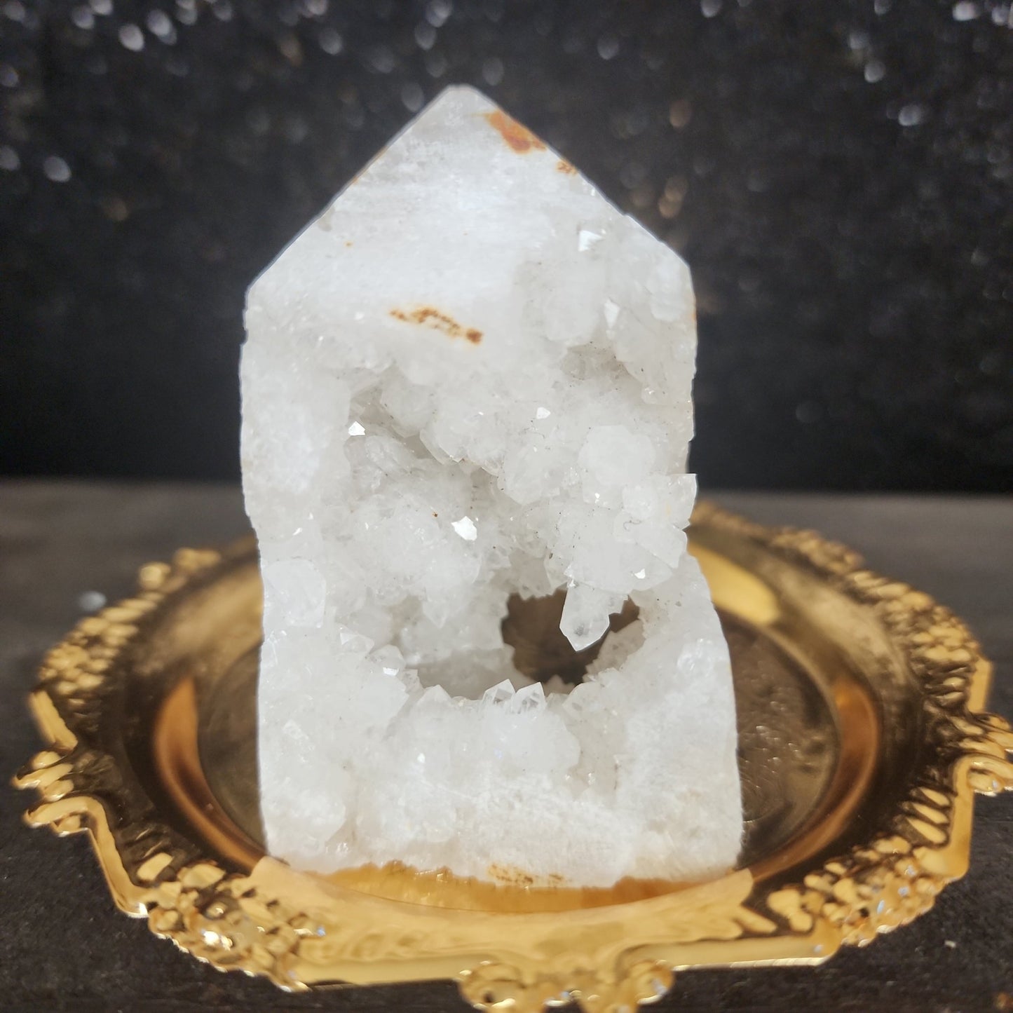 Clear Quartz Druzy House