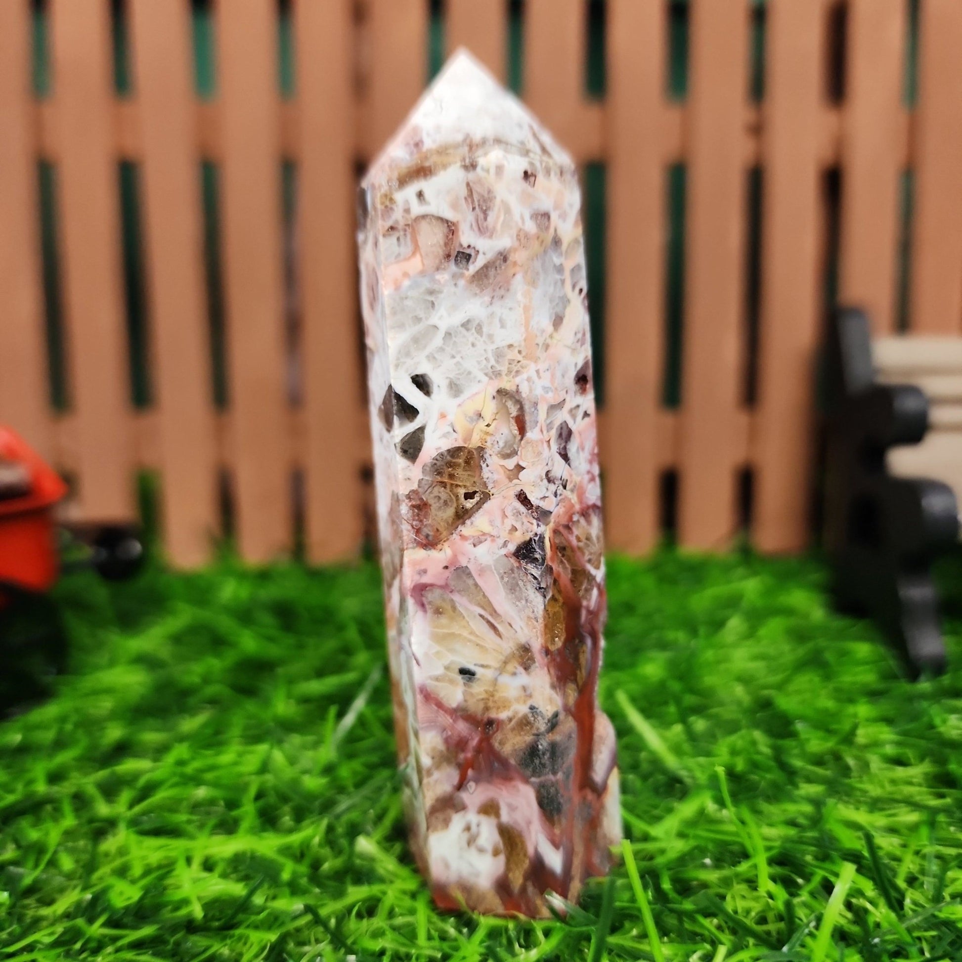 Crazy Lace Agate Tower - MagicBox Crystals
