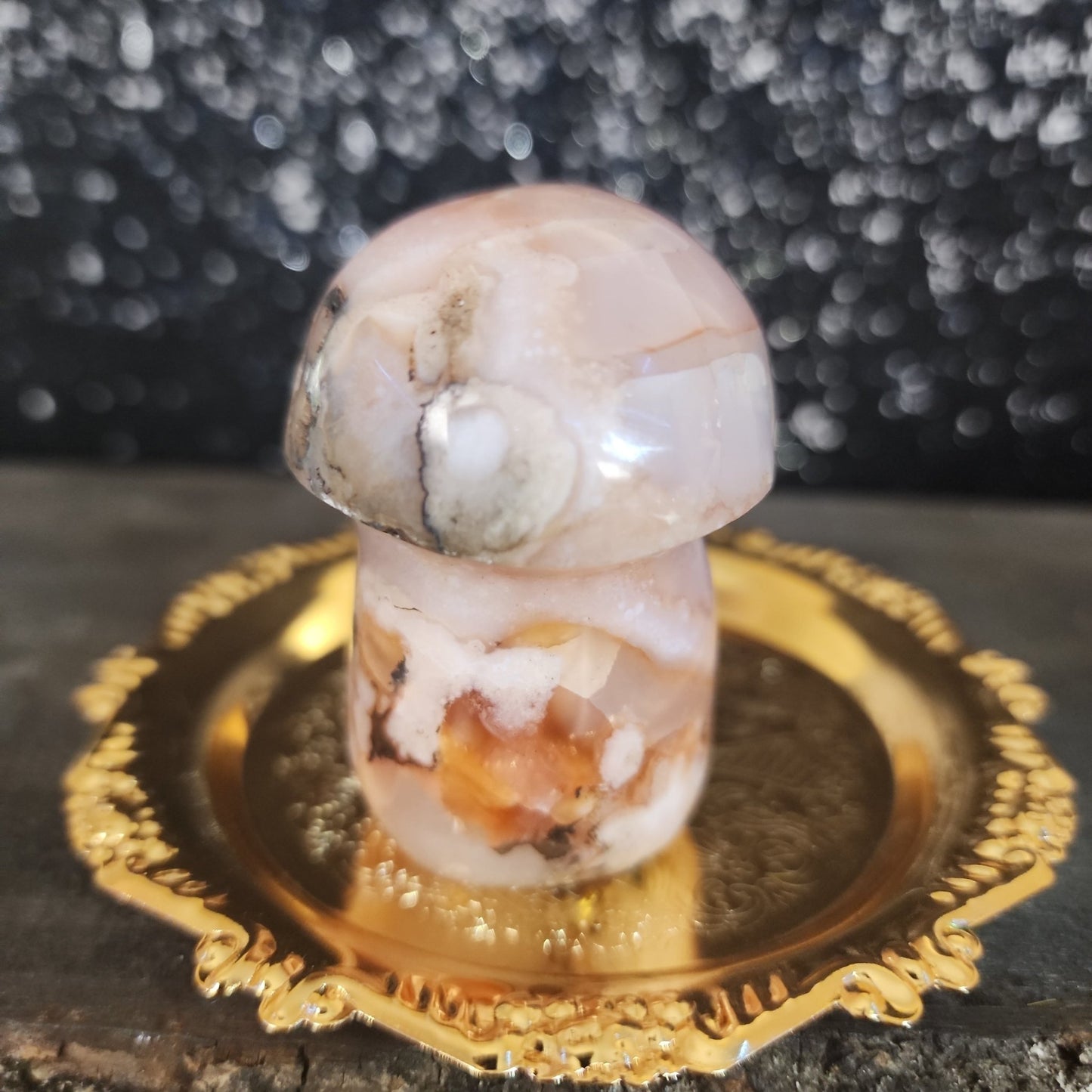Flower Agate Mushroom