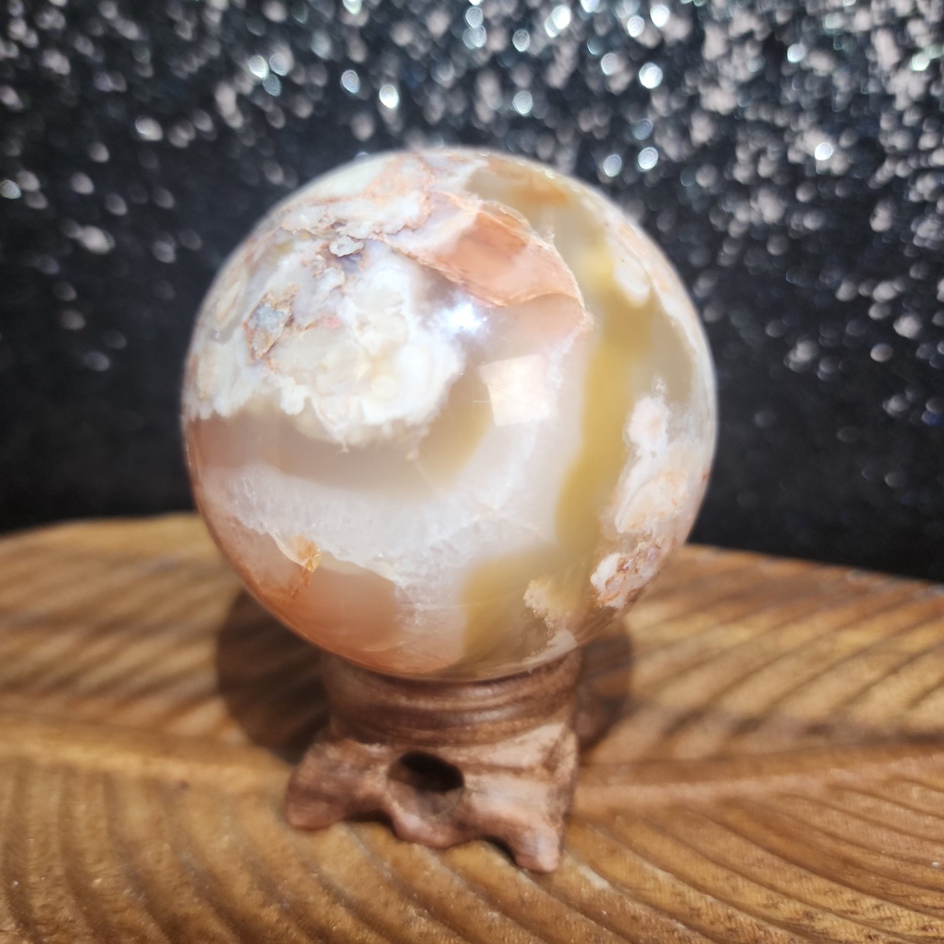 Flower Agate Sphere - MagicBox Crystals