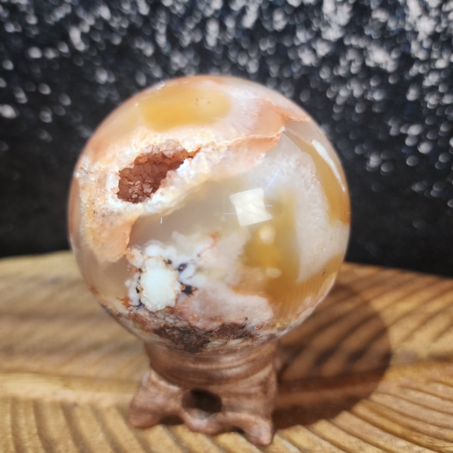 Flower Agate Sphere - MagicBox Crystals