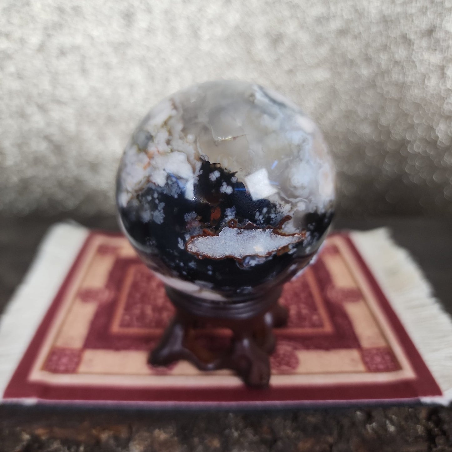 Flower Agate Sphere - MagicBox Crystals