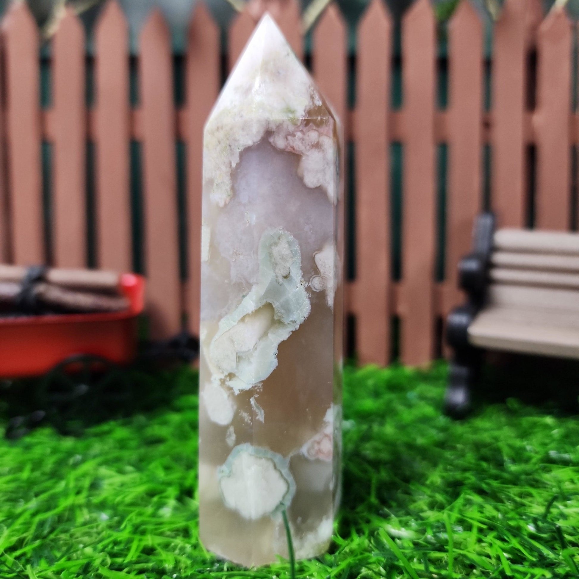 Flower Agate Tower - MagicBox Crystals
