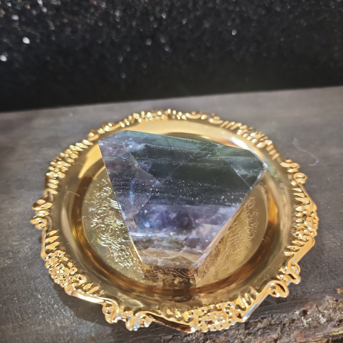 Fluorite with Pyrite Freeform