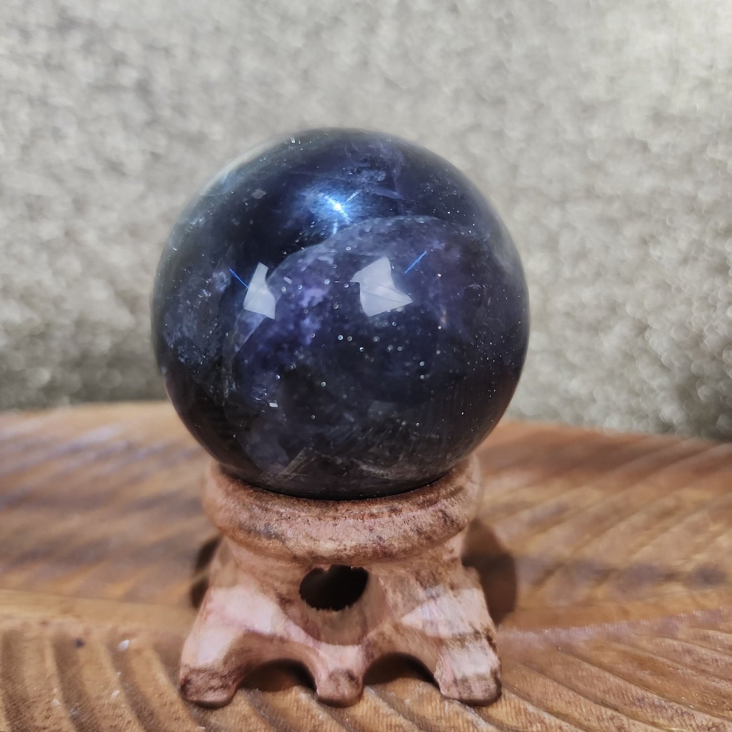 Fluorite with Pyrite Sphere - MagicBox Crystals