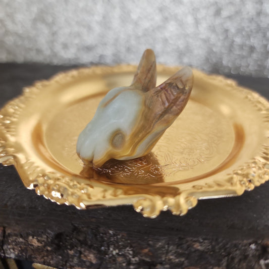 Green Onyx Egyptian Cat Skull - MagicBox Crystals