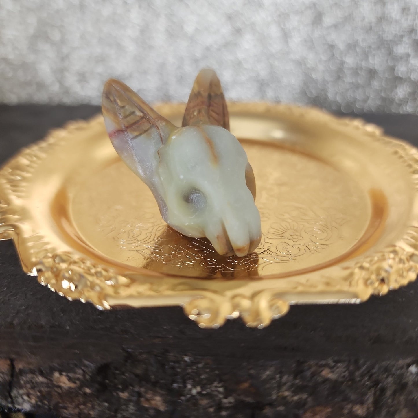 Green Onyx Egyptian Cat Skull - MagicBox Crystals