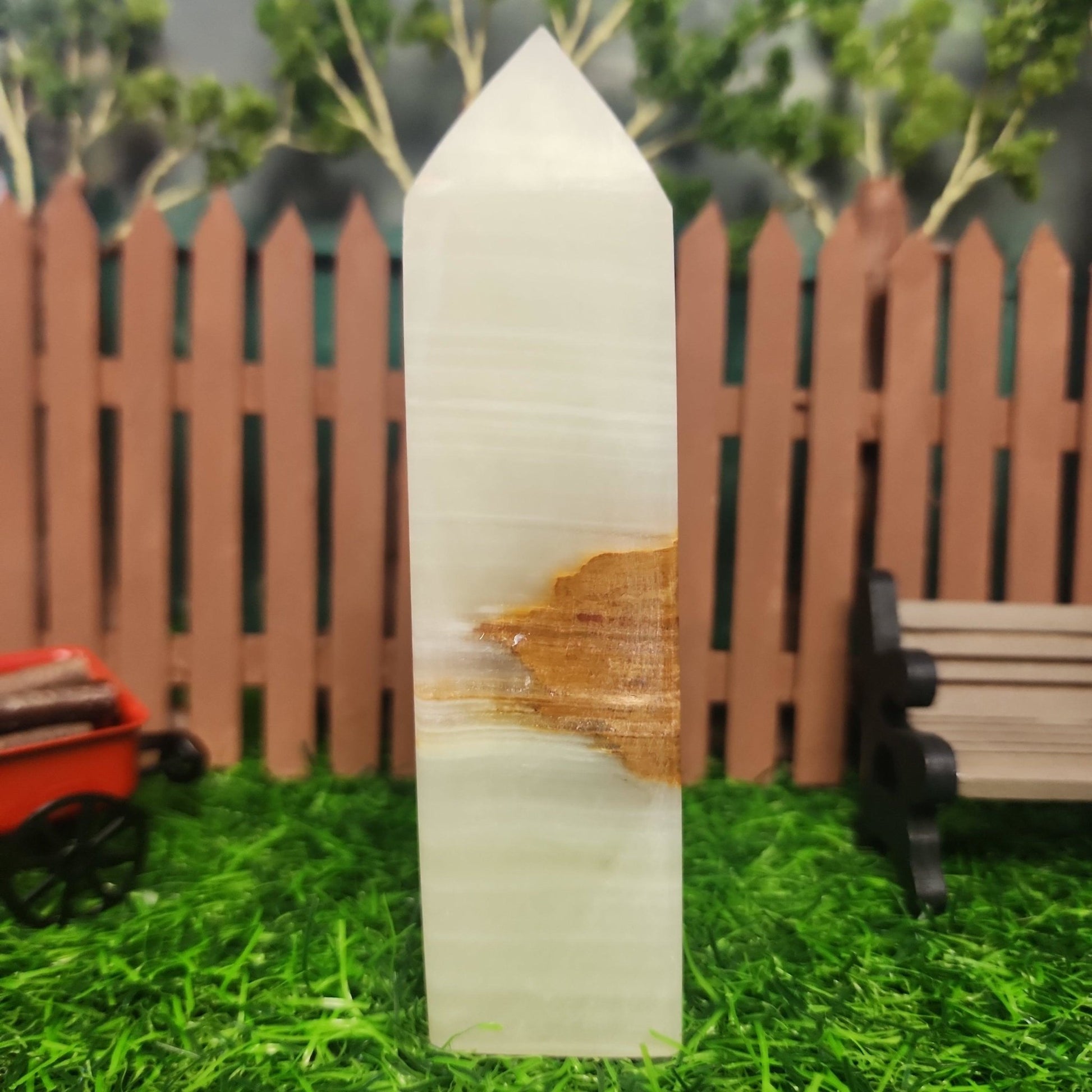 Green Onyx Tower - MagicBox Crystals