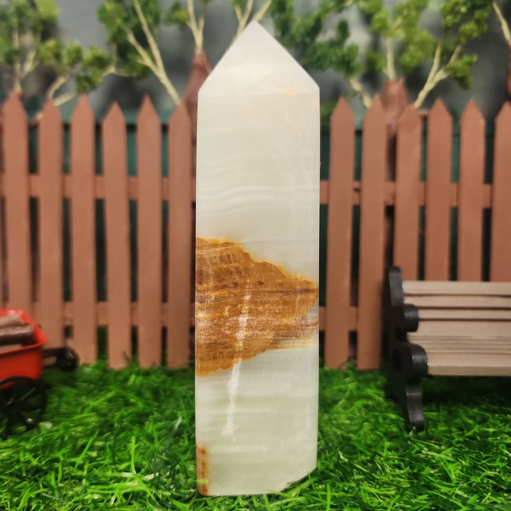 Green Onyx Tower - MagicBox Crystals
