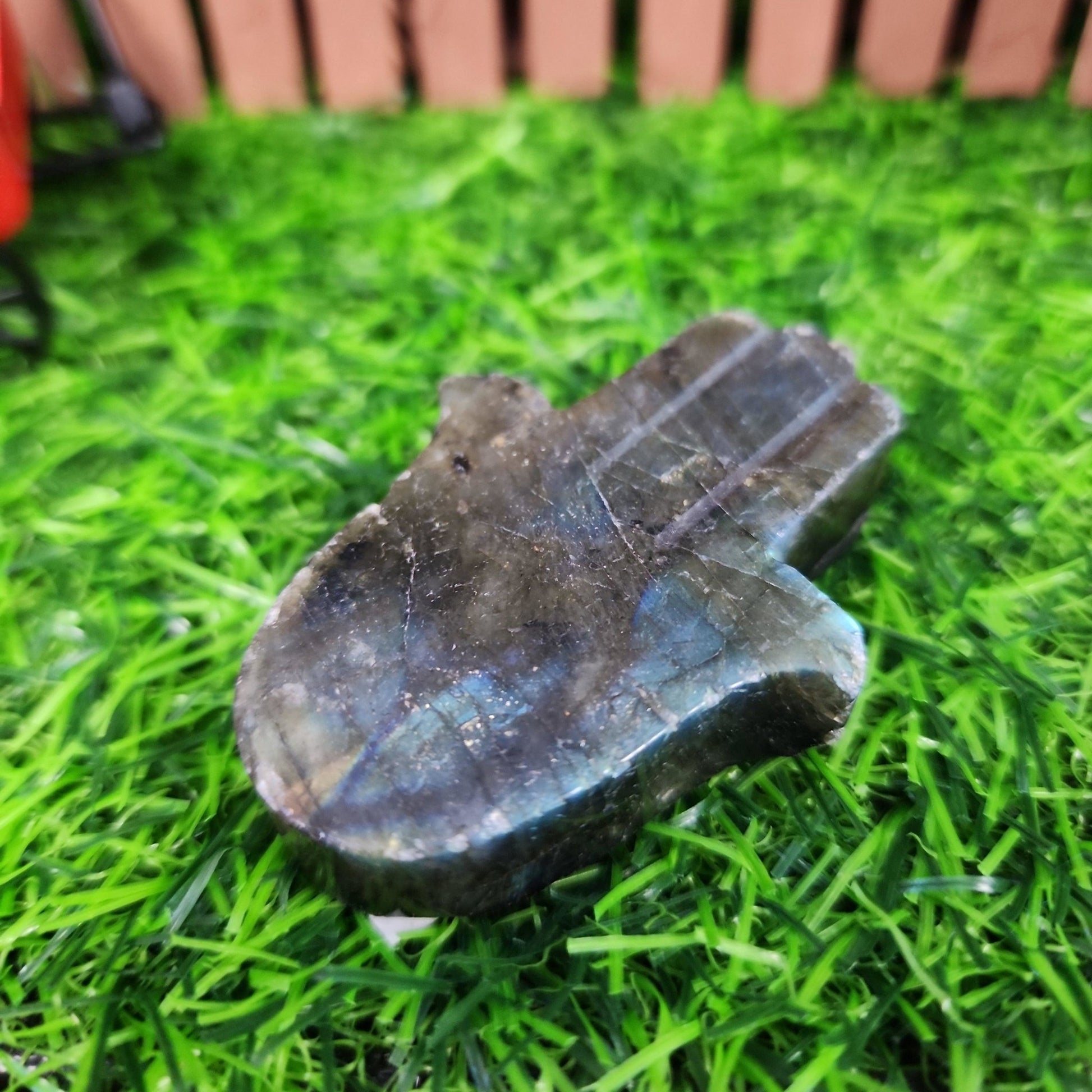 Labradorite Hamsa Hand Carving - MagicBox Crystals
