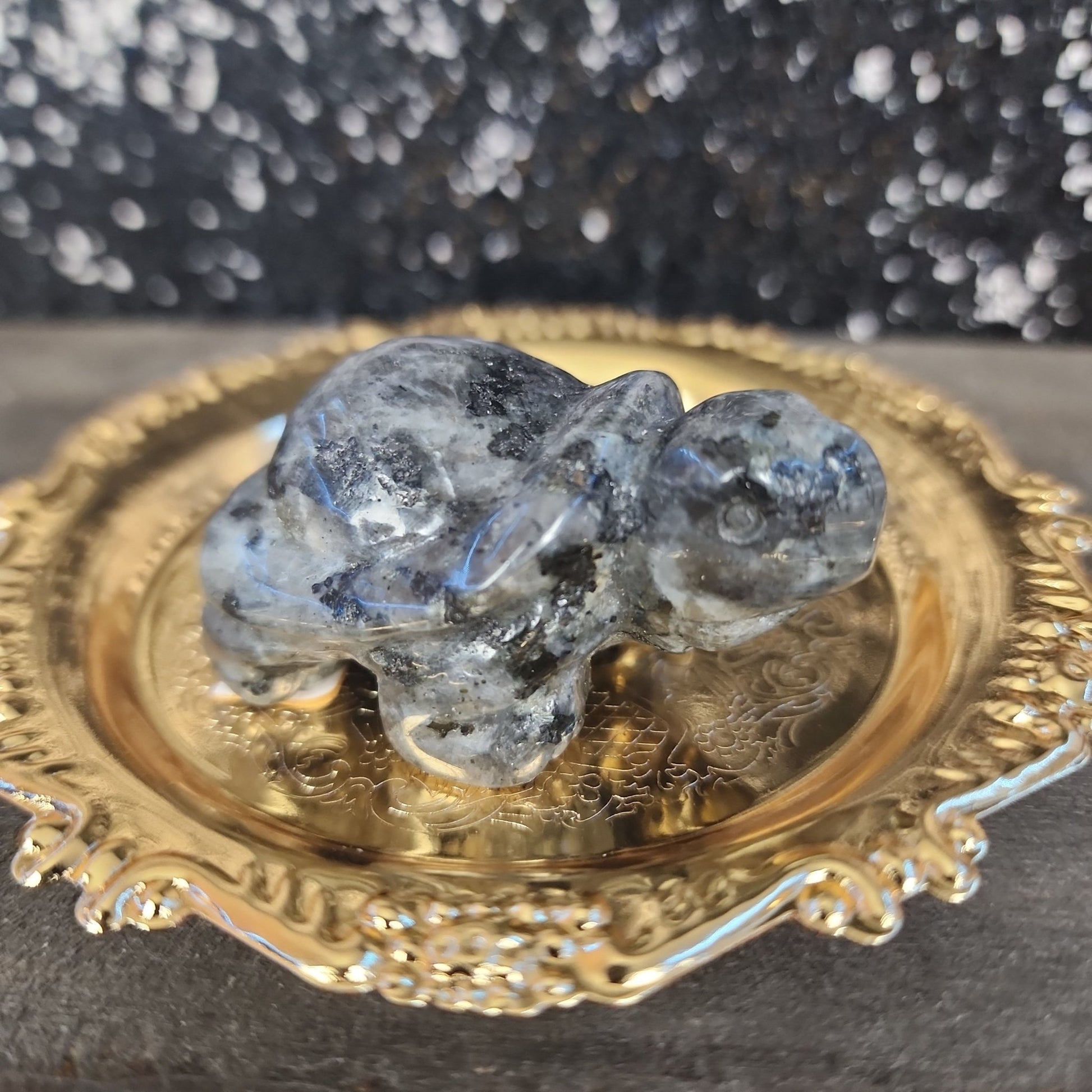 Larvikite Turtle Carving - MagicBox Crystals