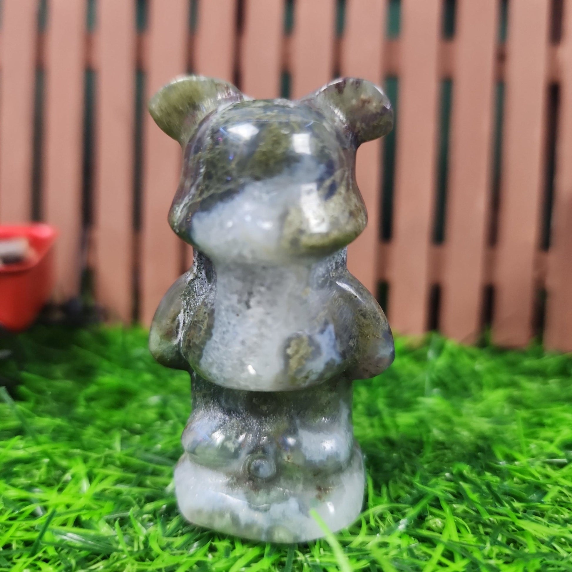 Moss Agate Bear - MagicBox Crystals