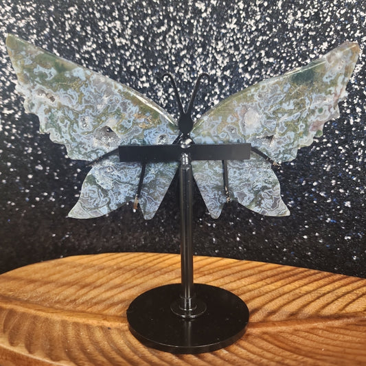 Moss Agate Butterfly Wings - MagicBox Crystals