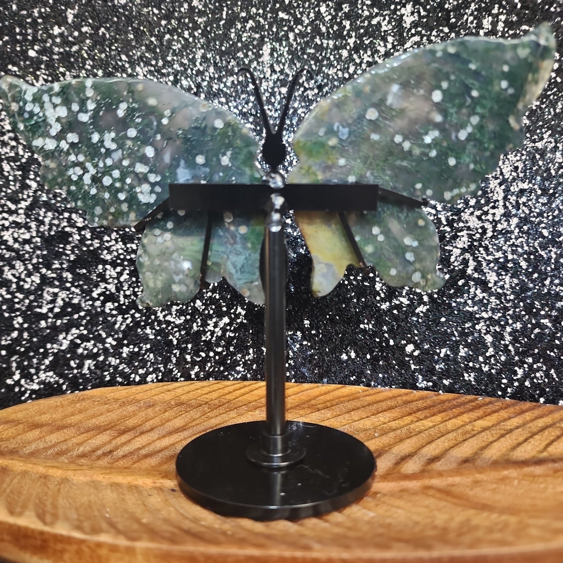 Moss Agate Butterfly Wings - MagicBox Crystals