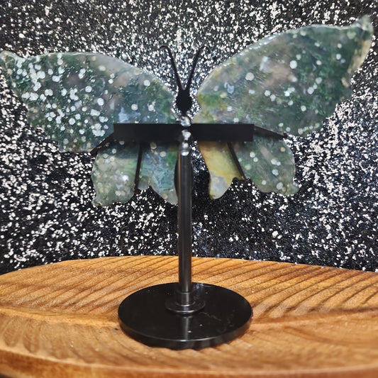 Moss Agate Butterfly Wings - MagicBox Crystals
