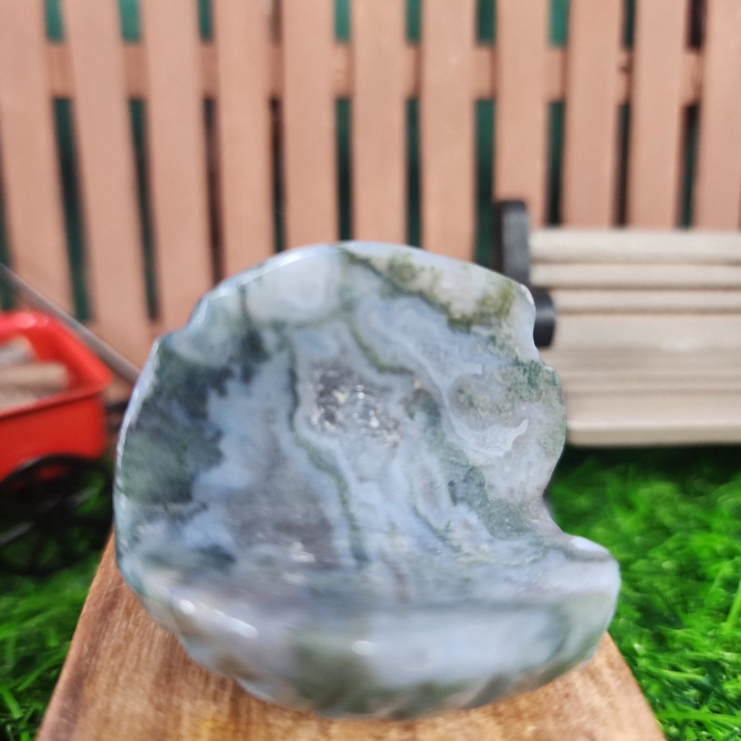 Moss Agate Clam Shell - MagicBox Crystals