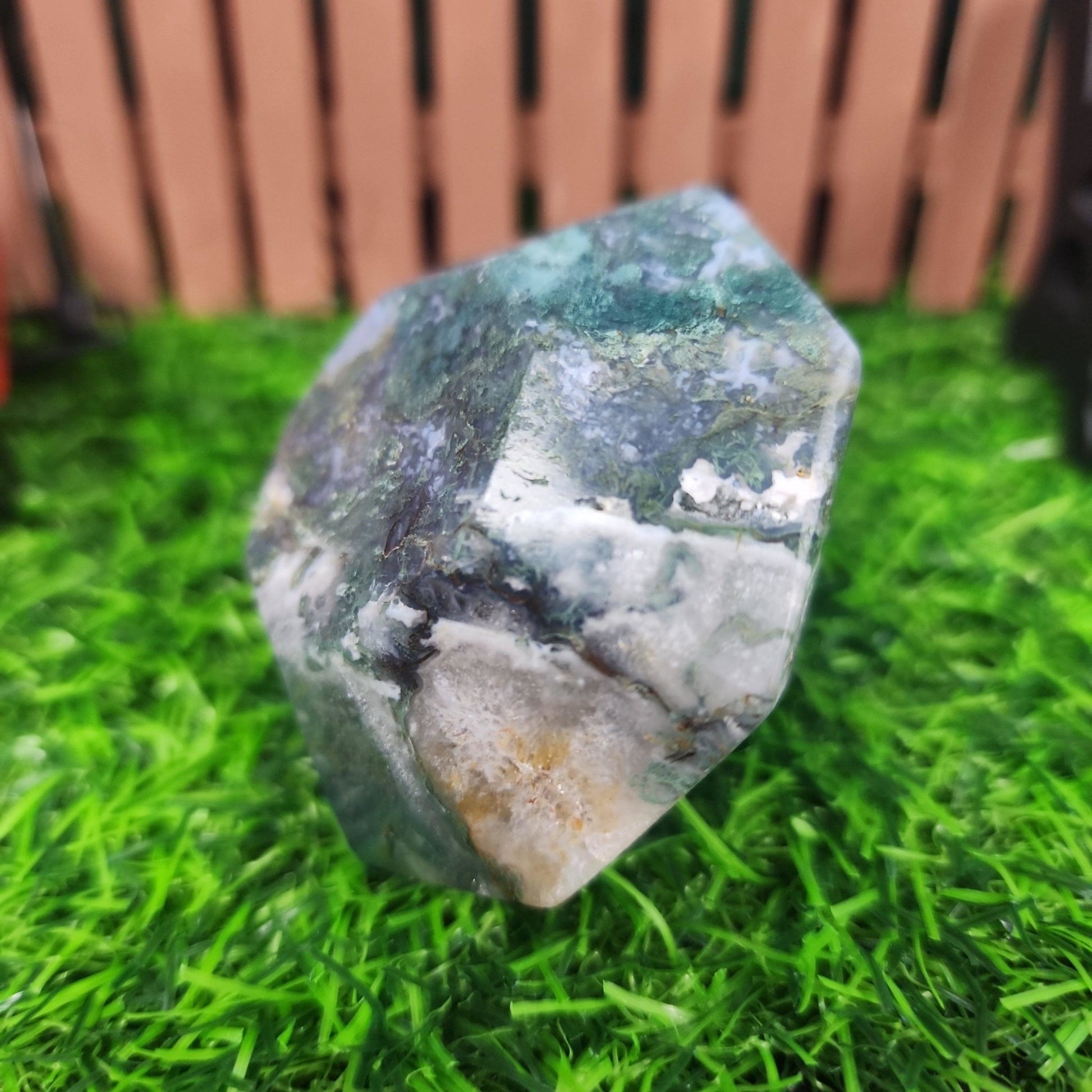 Moss Agate Diamond - MagicBox Crystals