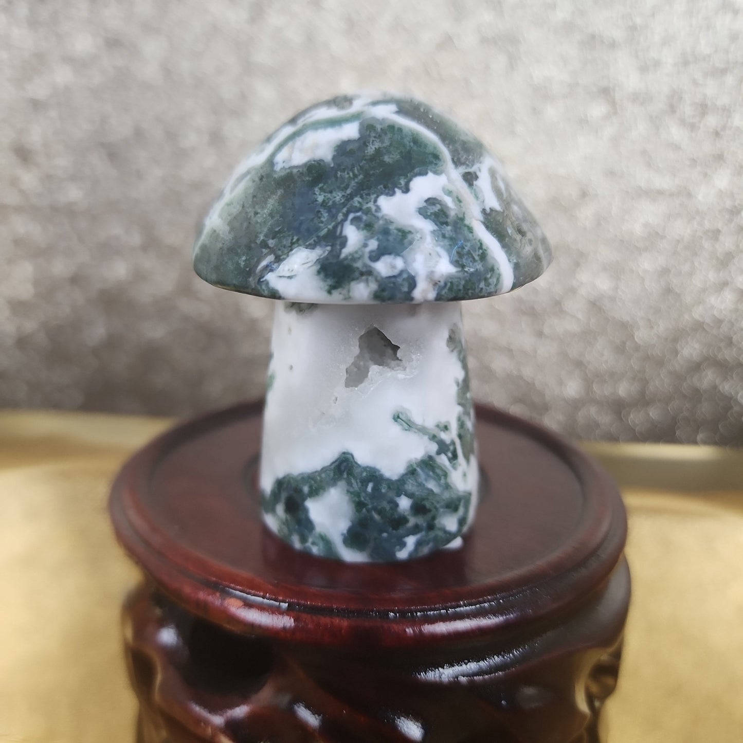 Moss Agate Mushroom - MagicBox Crystals