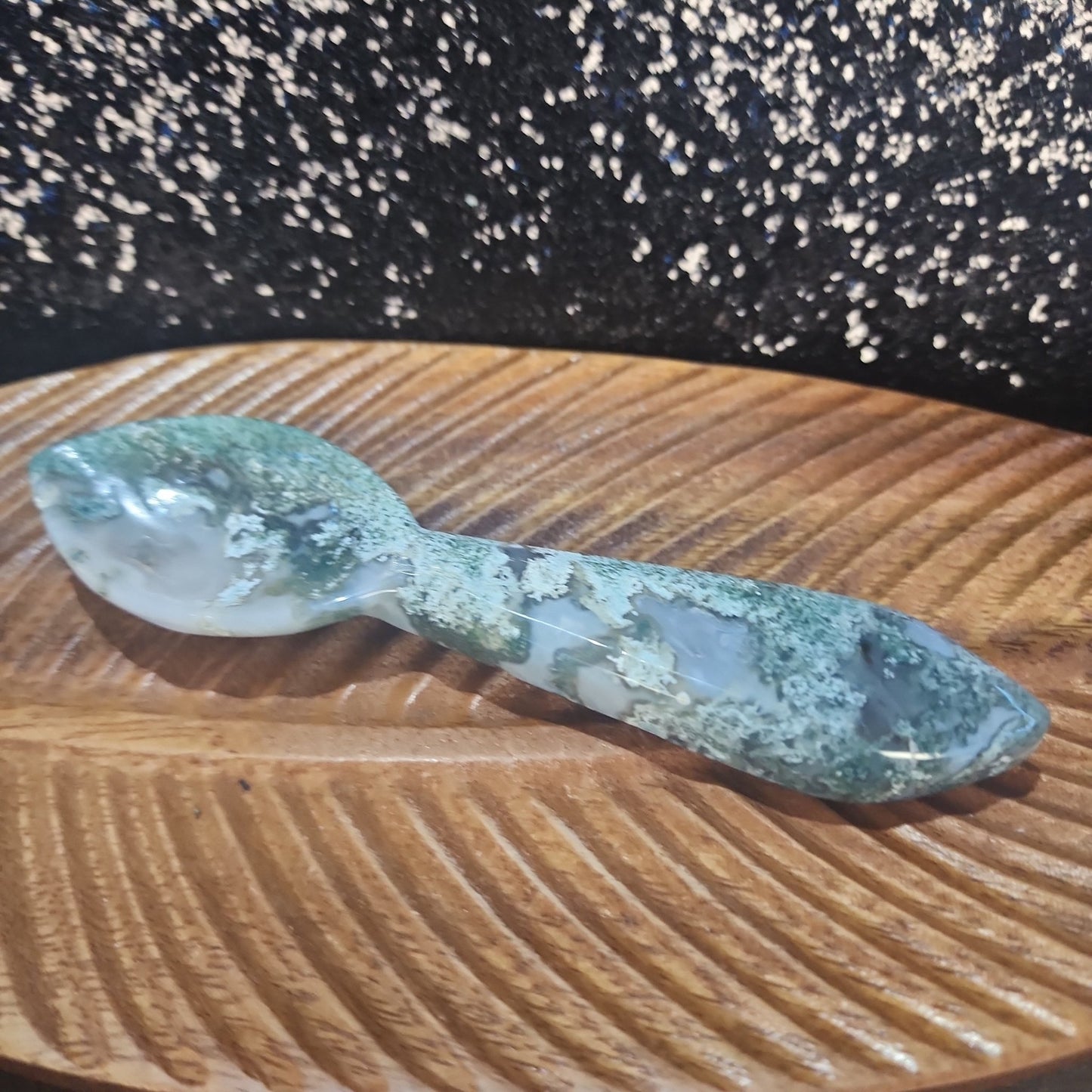 Moss Agate Spoon - MagicBox Crystals