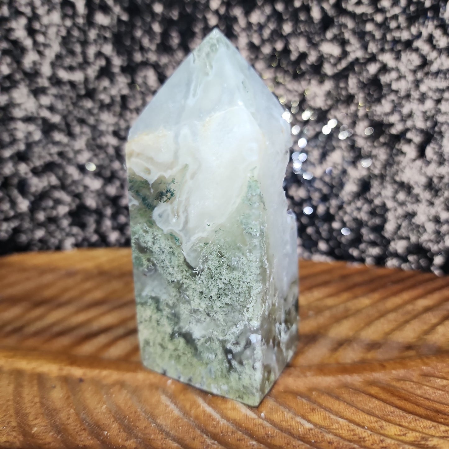 Moss Agate Tower - MagicBox Crystals