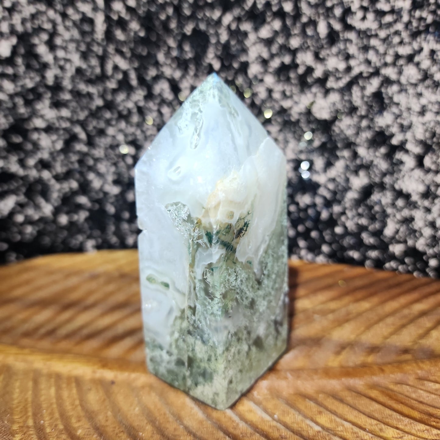 Moss Agate Tower - MagicBox Crystals
