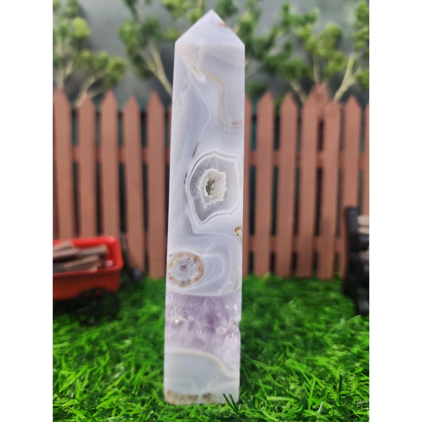 Pink Amethyst Agate Tower - MagicBox Crystals